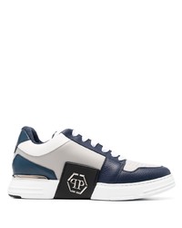 dunkelblaue niedrige Sneakers von Philipp Plein