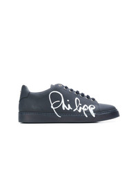 dunkelblaue niedrige Sneakers von Philipp Plein