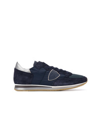 dunkelblaue niedrige Sneakers von Philippe Model