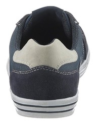 dunkelblaue niedrige Sneakers von Pioneer Authentic Jeans