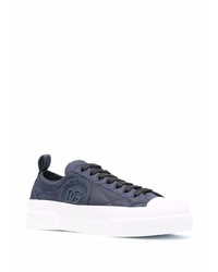 dunkelblaue niedrige Sneakers von Dolce & Gabbana