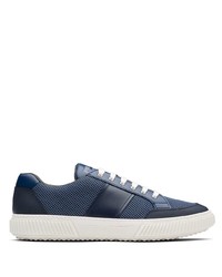 dunkelblaue niedrige Sneakers von Prada