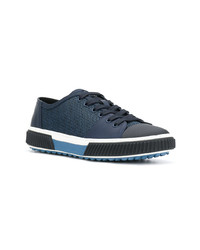 dunkelblaue niedrige Sneakers von Prada