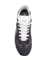 dunkelblaue niedrige Sneakers von Maison Margiela