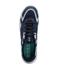 dunkelblaue niedrige Sneakers von BOSS