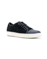 dunkelblaue niedrige Sneakers von Lanvin