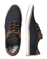 dunkelblaue niedrige Sneakers von Tom Tailor