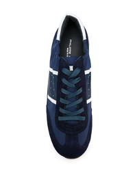 dunkelblaue niedrige Sneakers von Philippe Model