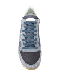 dunkelblaue niedrige Sneakers von Philippe Model