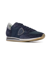 dunkelblaue niedrige Sneakers von Philippe Model