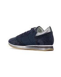 dunkelblaue niedrige Sneakers von Philippe Model