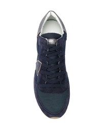 dunkelblaue niedrige Sneakers von Philippe Model