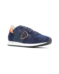 dunkelblaue niedrige Sneakers von Philippe Model