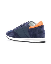 dunkelblaue niedrige Sneakers von Philippe Model