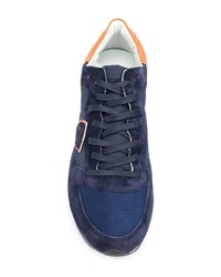 dunkelblaue niedrige Sneakers von Philippe Model