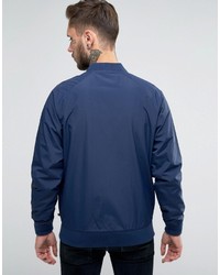 dunkelblaue Nylon Bomberjacke von Farah