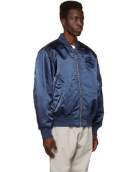 dunkelblaue Nylon Bomberjacke von Études