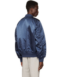 dunkelblaue Nylon Bomberjacke von Études