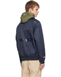 dunkelblaue Nylon Bomberjacke von AAPE BY A BATHING APE