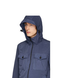 dunkelblaue Nylon Bomberjacke von BOSS