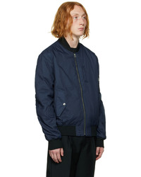 dunkelblaue Nylon Bomberjacke von Ps By Paul Smith