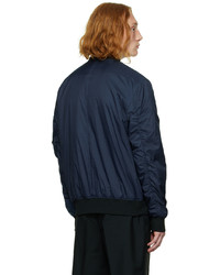 dunkelblaue Nylon Bomberjacke von Ps By Paul Smith