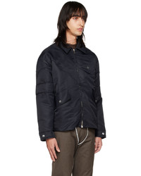 dunkelblaue Nylon Bomberjacke von Gmbh