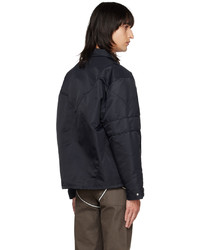 dunkelblaue Nylon Bomberjacke von Gmbh