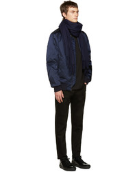 dunkelblaue Nylon Bomberjacke von Acne Studios