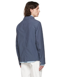 dunkelblaue Shirtjacke aus Nylon von Brunello Cucinelli