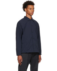 dunkelblaue Shirtjacke aus Nylon von Theory