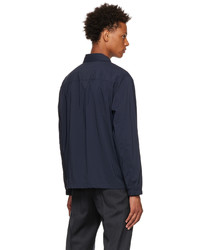 dunkelblaue Shirtjacke aus Nylon von Theory