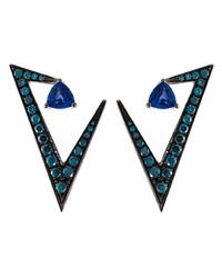 dunkelblaue Ohrringe von Nikos Koulis