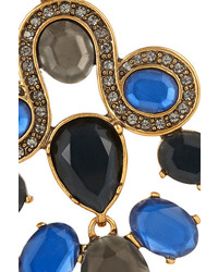 dunkelblaue Ohrringe von Oscar de la Renta