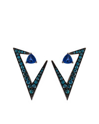 dunkelblaue Ohrringe von Nikos Koulis
