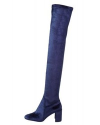 dunkelblaue Overknee Stiefel von Jeffrey Campbell