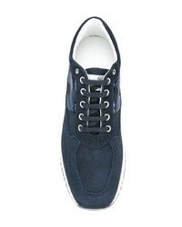 dunkelblaue Pailletten niedrige Sneakers von Hogan