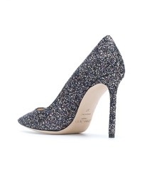 dunkelblaue Pailletten Pumps von Jimmy Choo