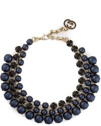 dunkelblaue Perlenkette