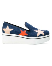 dunkelblaue plateau Slippers von Stella McCartney