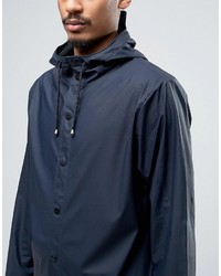 dunkelblaue Regenjacke von Rains