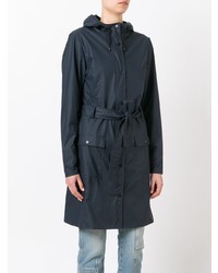 dunkelblaue Regenjacke von Rains