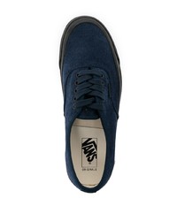 dunkelblaue Samt niedrige Sneakers von Vans