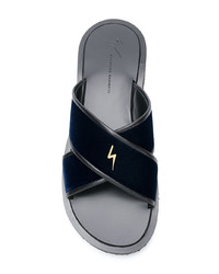 dunkelblaue Sandalen von Giuseppe Zanotti Design