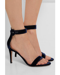 dunkelblaue Sandalen von Gianvito Rossi