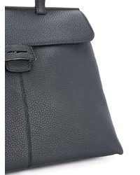 dunkelblaue Satchel-Tasche aus Leder von Myriam Schaefer