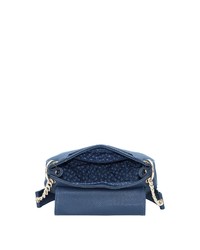 dunkelblaue Satchel-Tasche aus Leder von Gabor