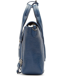 dunkelblaue Satchel-Tasche aus Leder von 3.1 Phillip Lim