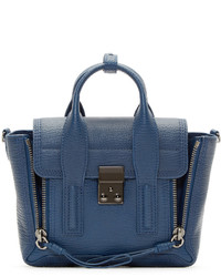 dunkelblaue Satchel-Tasche aus Leder von 3.1 Phillip Lim