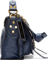 dunkelblaue Satchel-Tasche aus Leder von Proenza Schouler